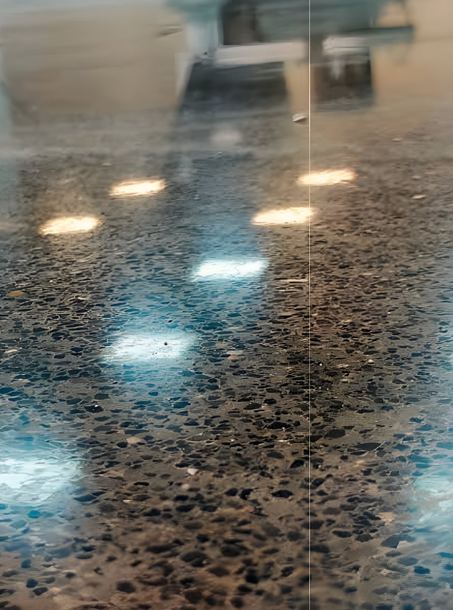 Parlatılmış beton zemin